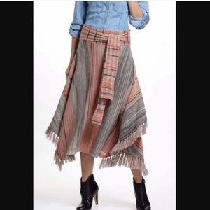 Sparrow orange stripe sweater skirt size XS